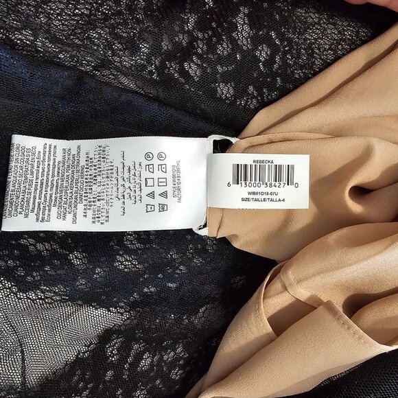 BCBGMAXAZRIA Andi Lace Trim Evening Dress in size 4 - Picture 7 of 9